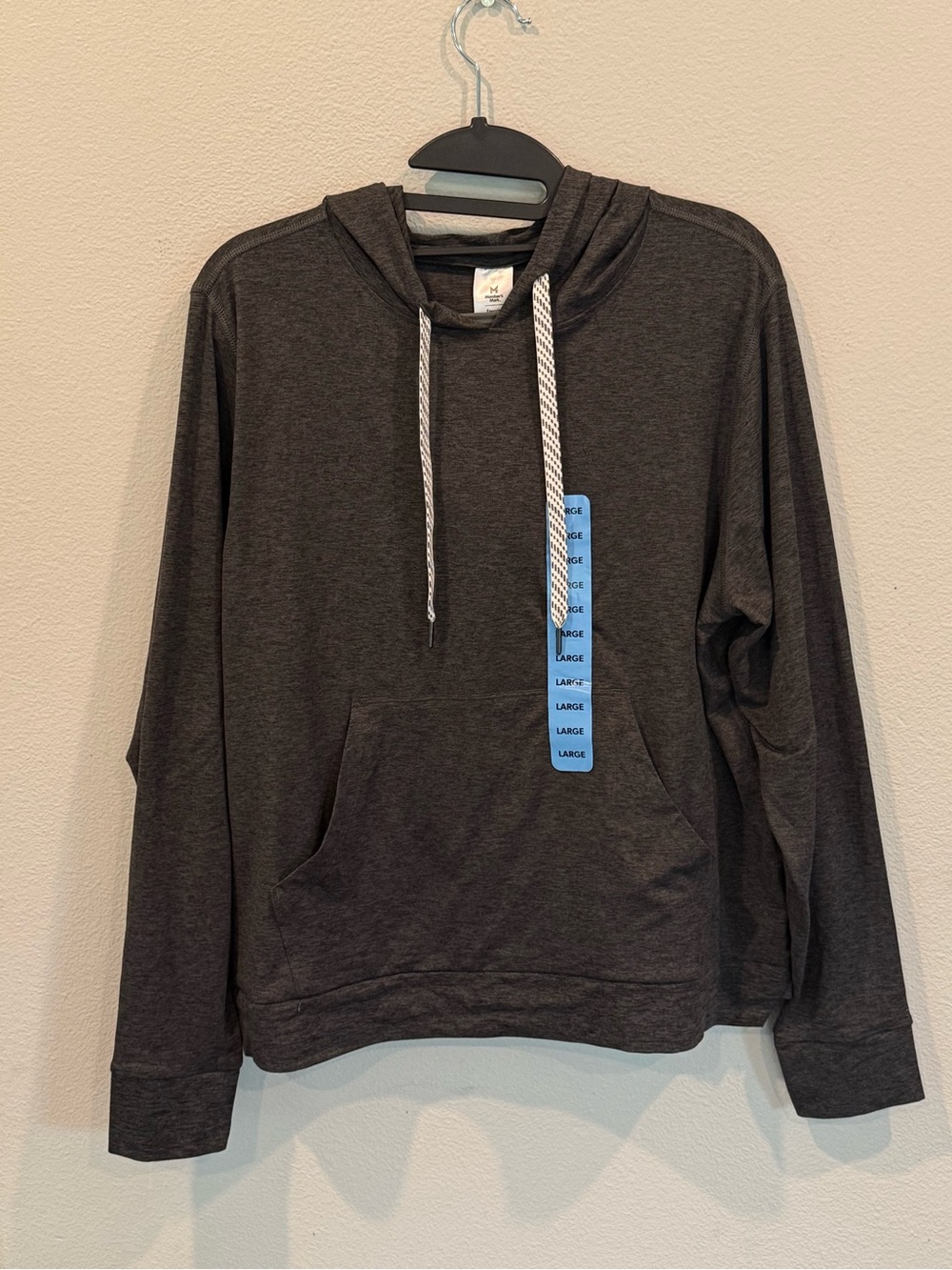 Member's Mark Favorite Soft Hoodie Women’s Size L Black Heather Stretch